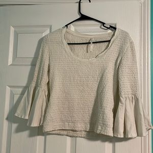 Anthropologie bell arms top